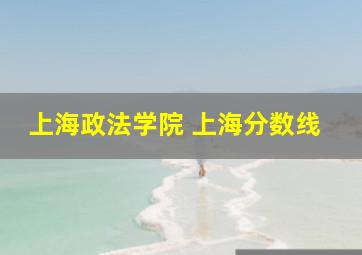 上海政法学院 上海分数线